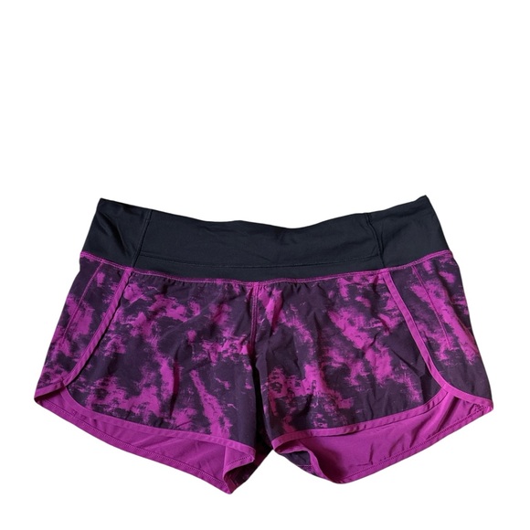 lululemon athletica Pants - Lululemon Women’s Run Times Shorts Sz 10 Breezie Regal Plum Tie Dye Running Gym